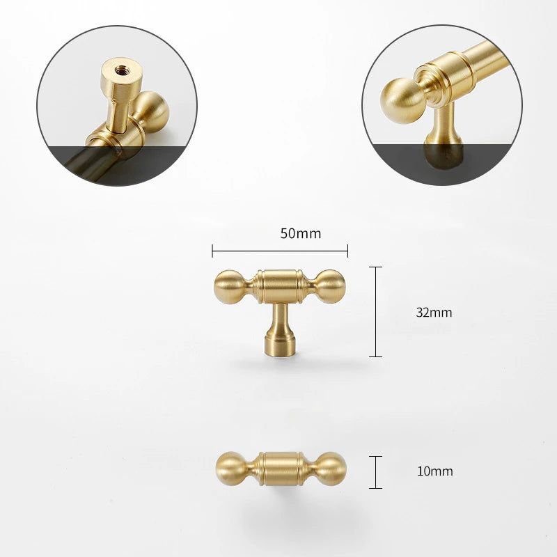 Eleganter Möbelknopf Messing Goldfarben für Schrank Schublade Tür