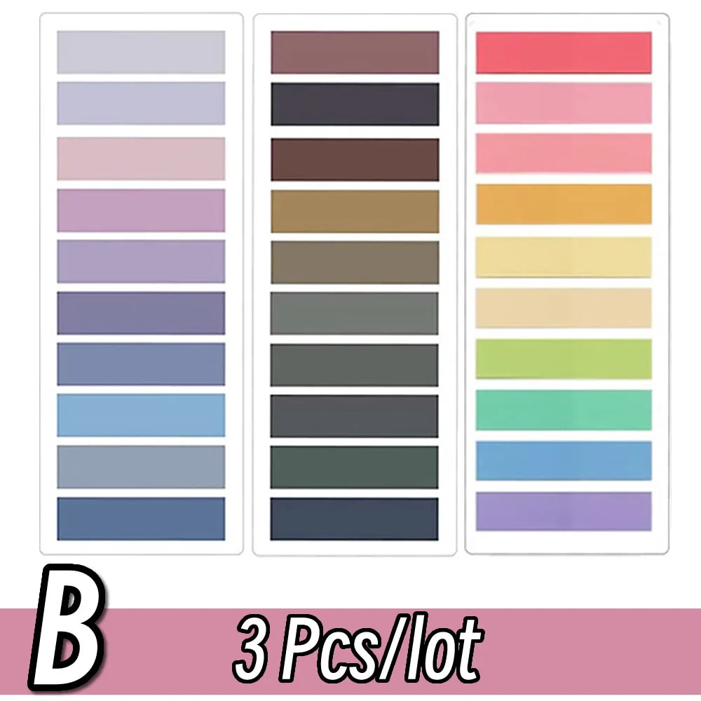 Transparent Bunte Selbstklebende Notizblöcke für Büro und Schule