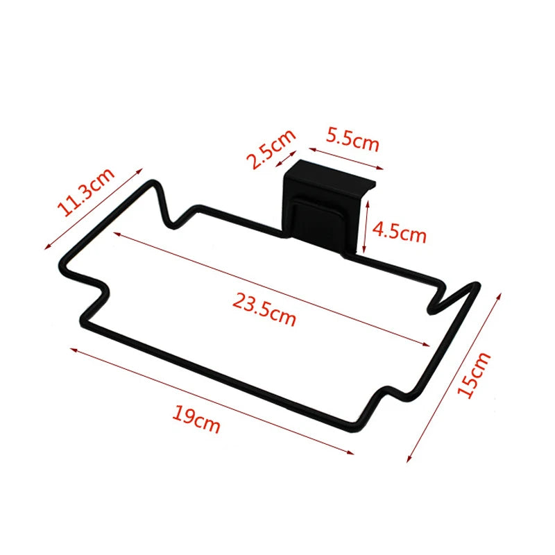 Platzsparender Edelstahl Müllhalter für Küchenschrank – robust - kratzfest, 18,7x13,9cm