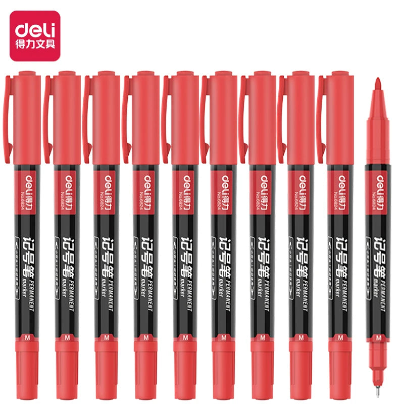 Doppelseitiges ölbasiertes Marker Set 12 Farben feine dicke Spitze