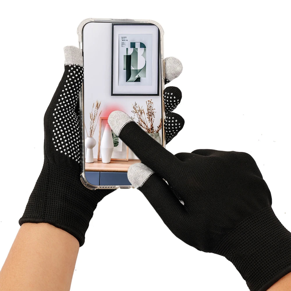 Rutschfeste Touchscreen-Handschuhe 5 Paar, leicht, atmungsaktiv, UV-Schutz