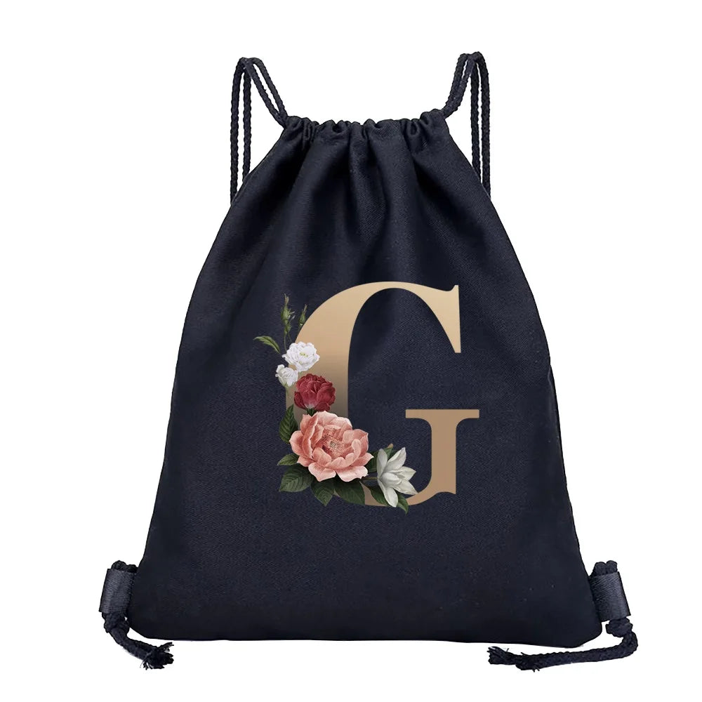 Leichter Kordelzug Rucksack aus Canvas 40x35 cm für Sport - Reisen