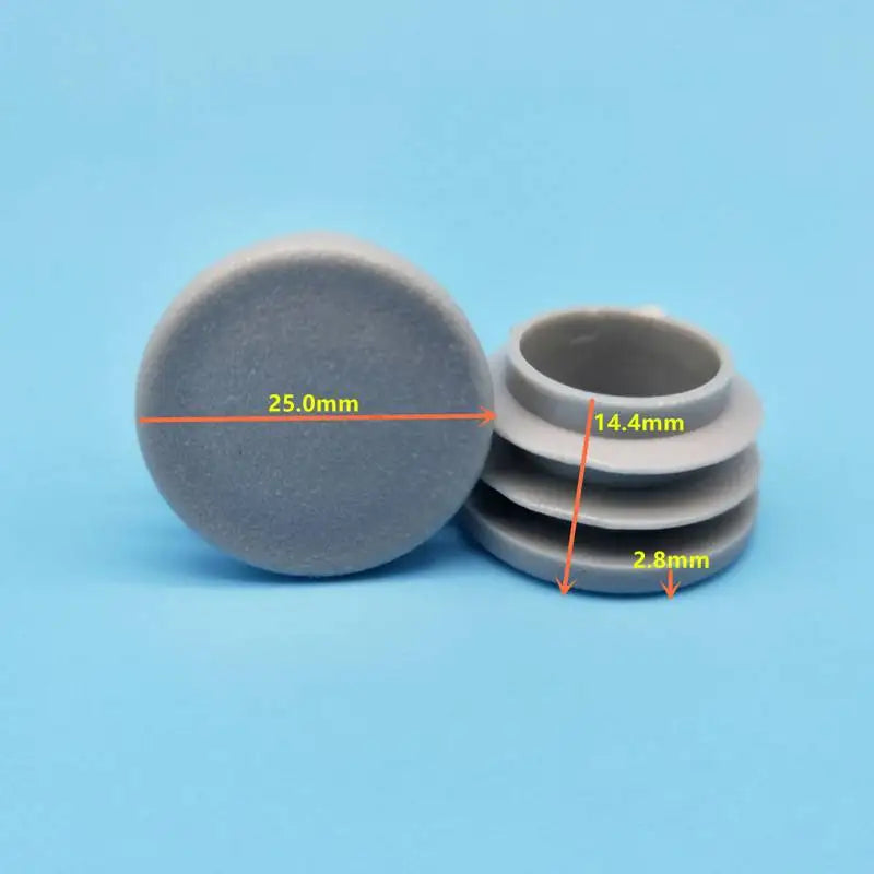 12x Grau Möbel Rohr Endkappen Schutzstopfen für Tisch Stuhl Beine