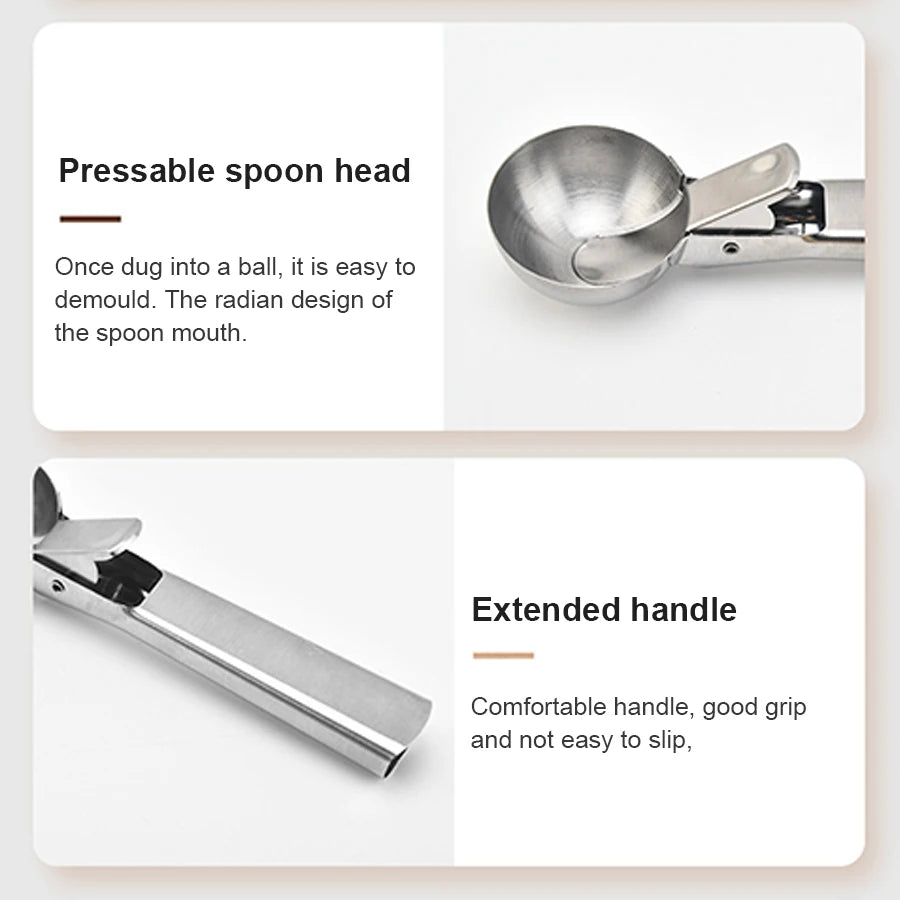 Vielseitiger Edelstahl Eis Scoop – Umweltfreundlich, robust - perfekt für Eis - Obst