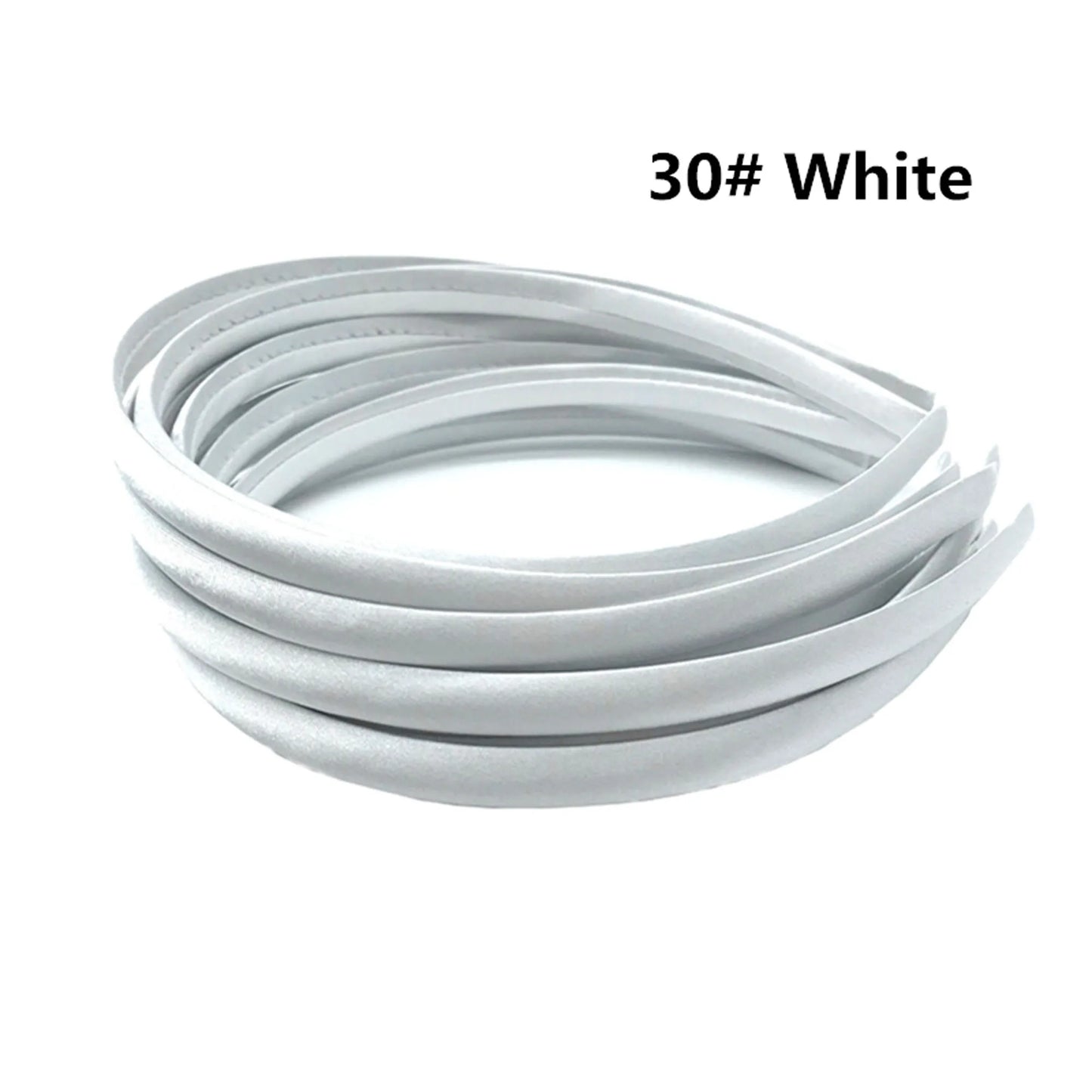 Stoffbezogenes Haarband 1 cm Breite Unisex 10/60 Stück bunte Farben