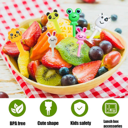Kleine Obstgabeln für Kinder Snack Gabeln Tierform Bento Box Zubehör