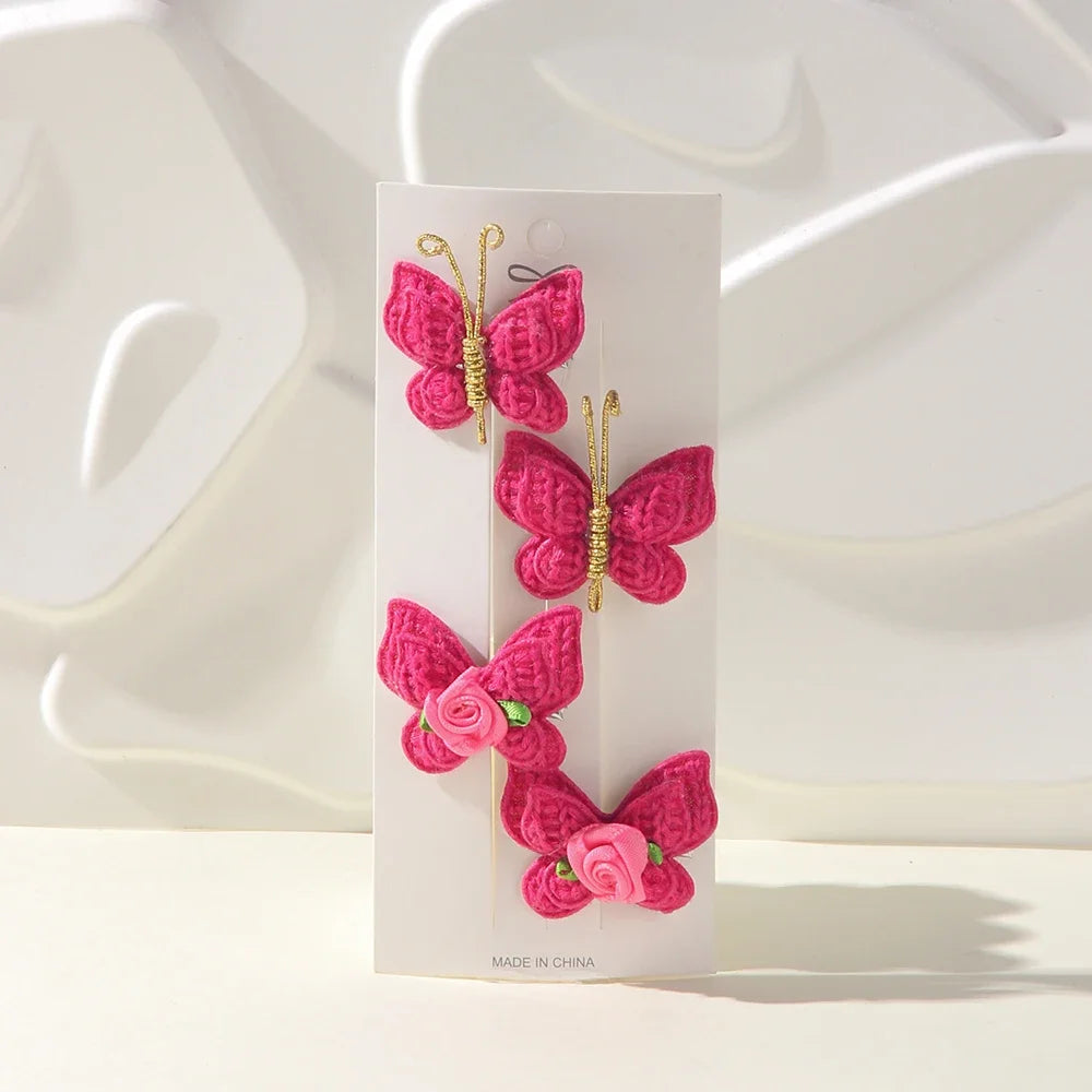 Handgefertigte Haarspangen für Mädchen – Woven Bow Clips