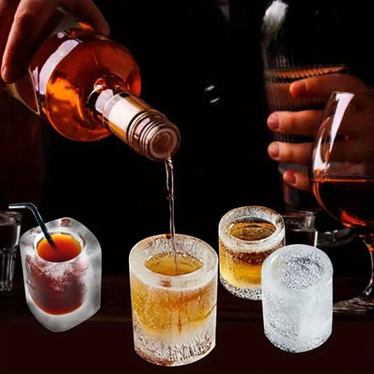 Wiederverwendbare 4-Loch Eiswürfelschalen für Whisky und Cocktails