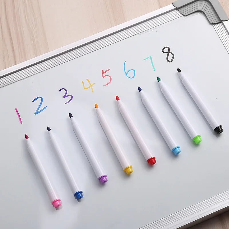 Magnetische Whiteboard-Stifte 4/8er Set – Löschbar, farbig - platzsparend
