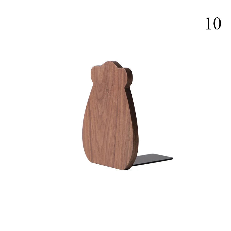 Natur Holz Büchstützen für Desktop Bücherregal und Büroorganisation