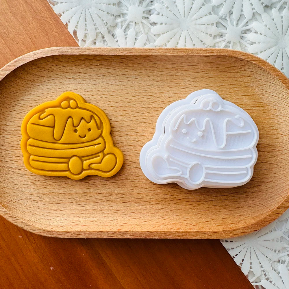 Kreative Backform: Burger - Sandwich Motiv Keksstempel aus PLA Kunststoff