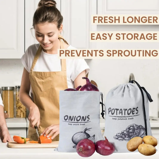 Große wiederverwendbare Aufbewahrungstasche aus Segeltuch für Gemüse