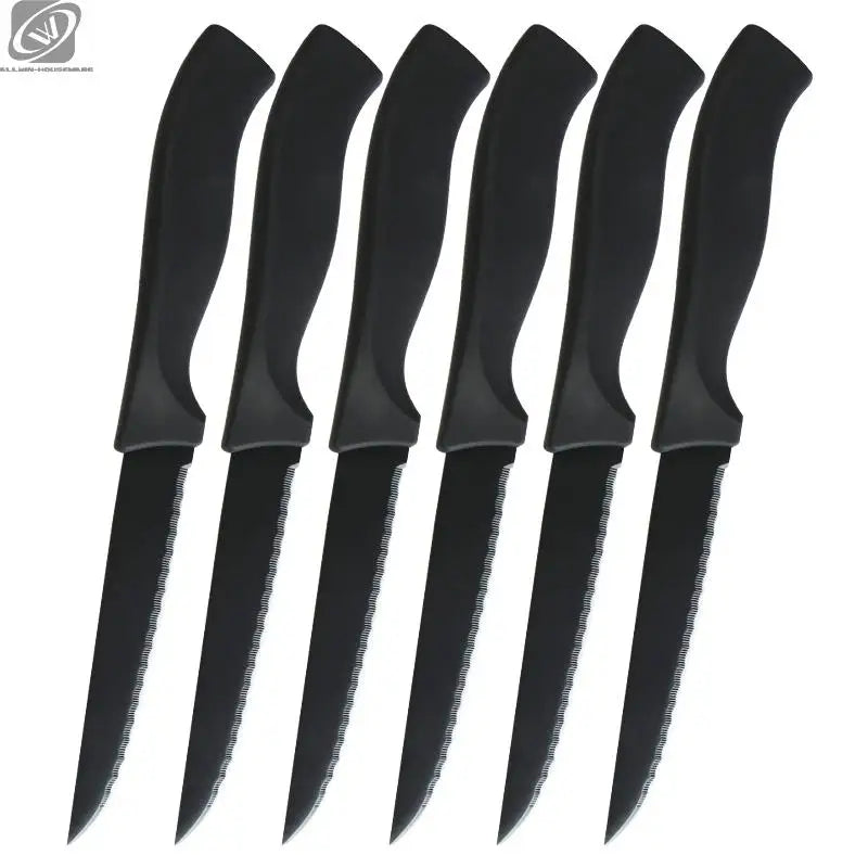Steakmesser Set Schwarz Matt Mit Komfortgriff Aus Edelstahl Spülmaschinenfest