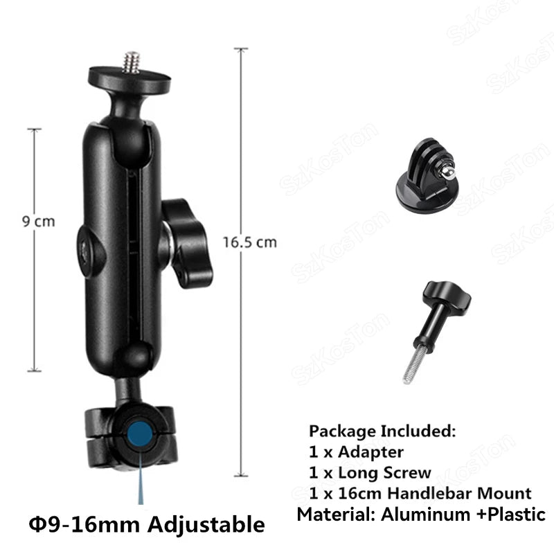 Action Kamera Halterung Fahrrad Motorrad Lenker Selfie Stick Einbeinstativ
