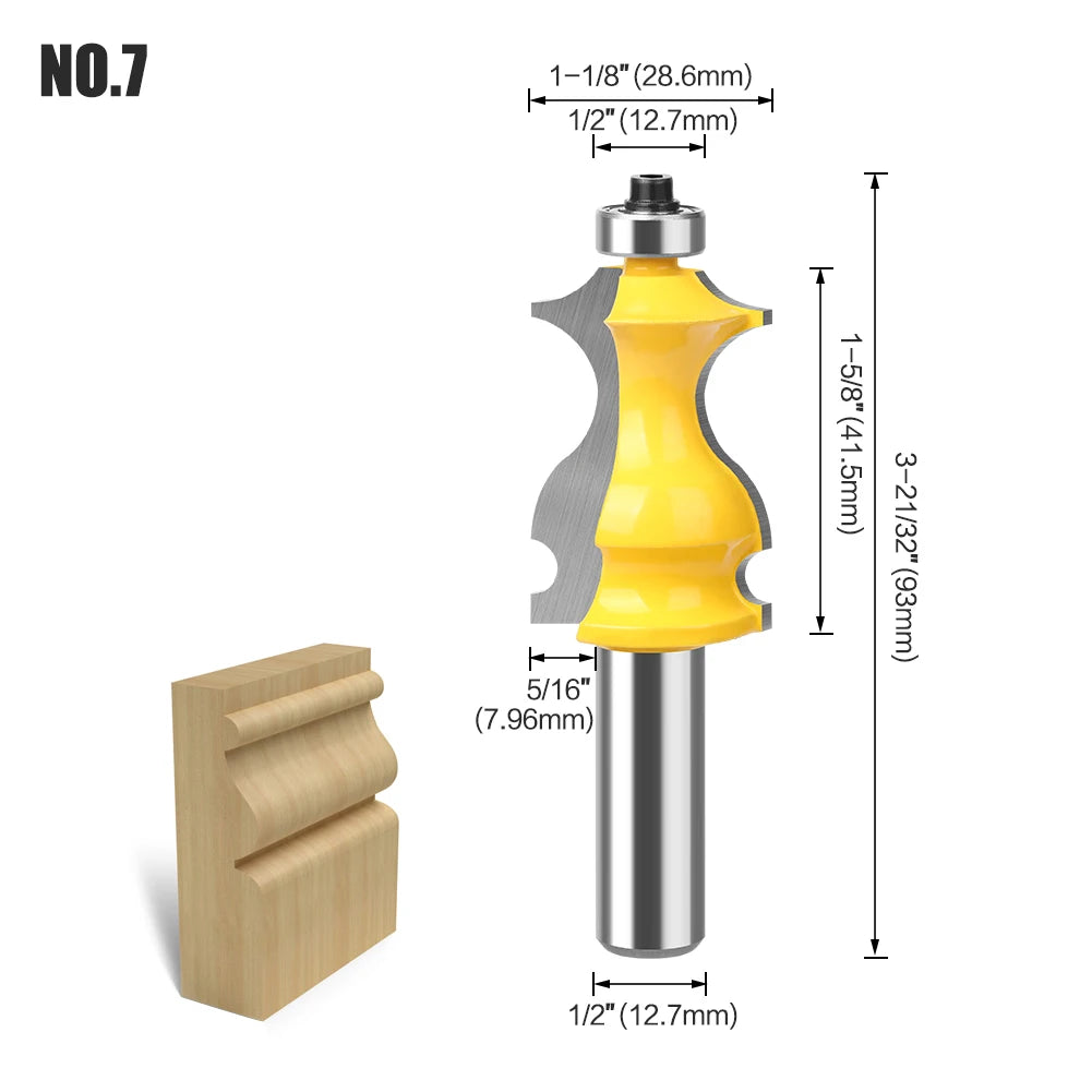 1 Stück CNC Fräser für Holzbearbeitung mit Zollschaft verschiedene Formen