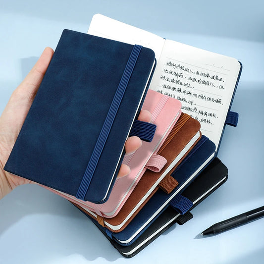 Tragbares Business-Notizbuch A6 mit PU-Ledereinband und 192 Seiten