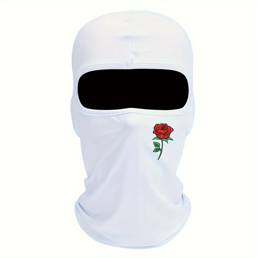 Unisex Sturmhaube mit Blumenmuster Schutz vor Wind und Sonne Outdoor