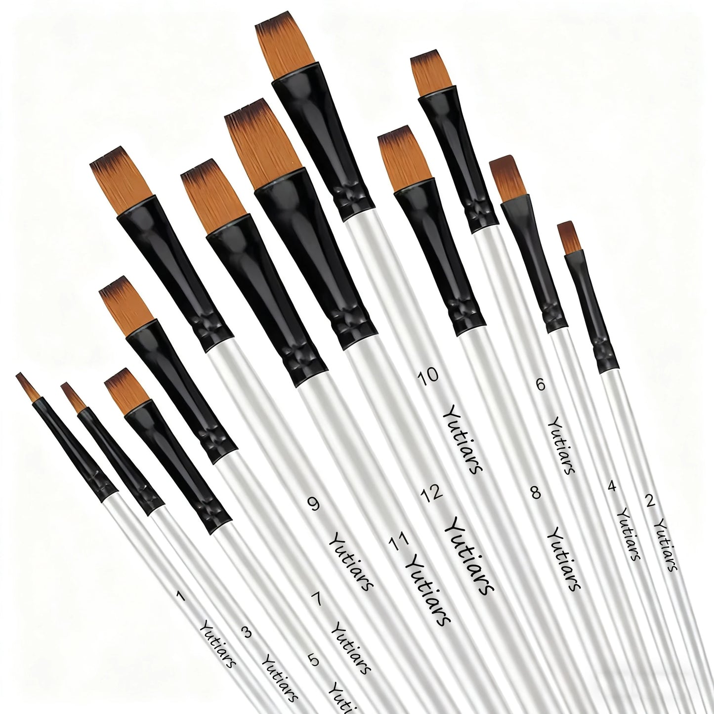 Vielseitiges 12 Teiliges Aquarell Pinselset mit Holzgriff