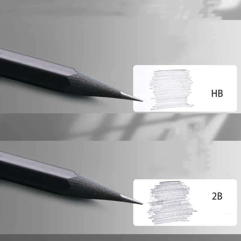 Schwarzes Holz Graphit Bleistift Set HB 2B Mine 10 Stk Büro Schreiben Malen