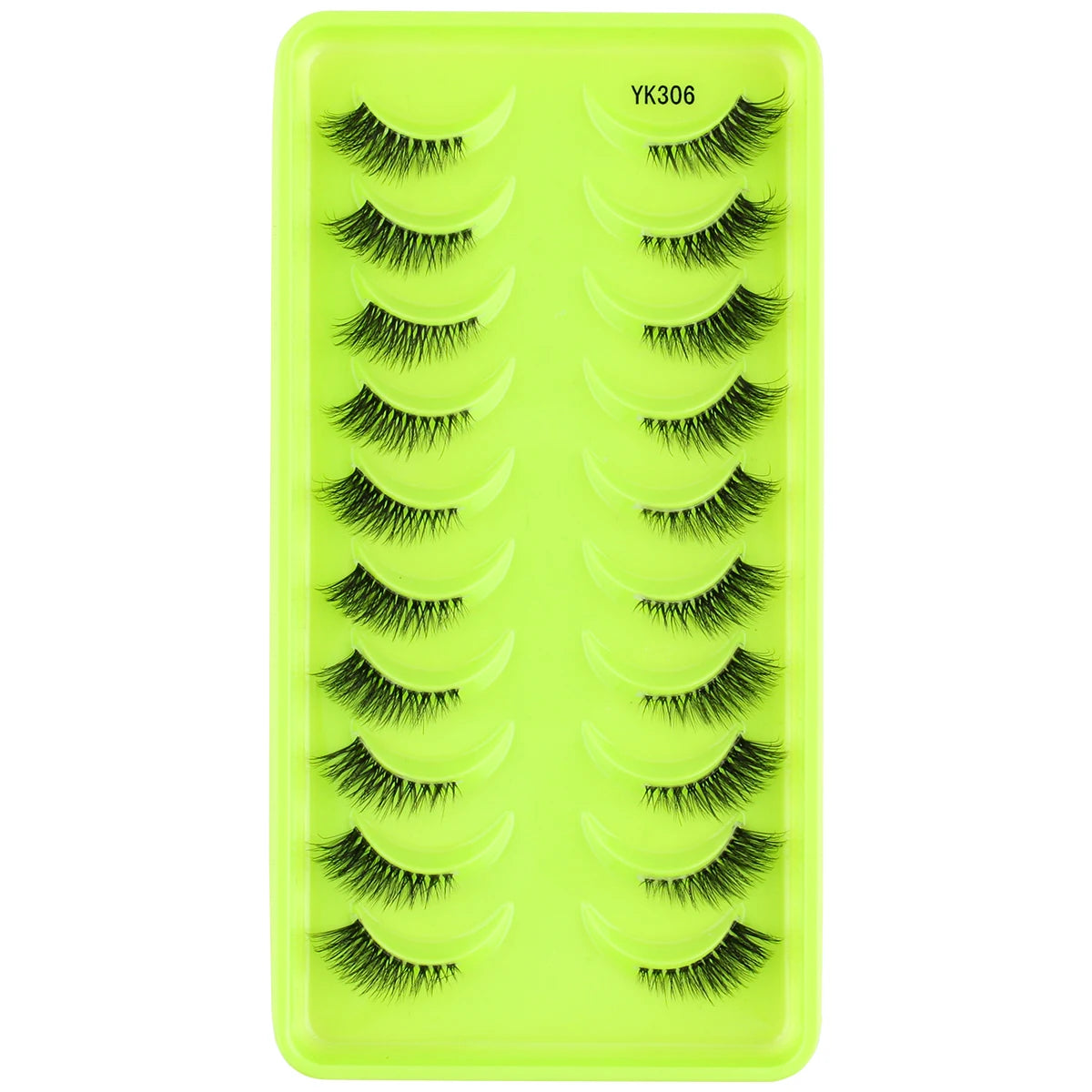 Natürliche, dramatische Katzenaugen-Wimpern – 3 oder 10 Paar halbe Wimpern schwarz