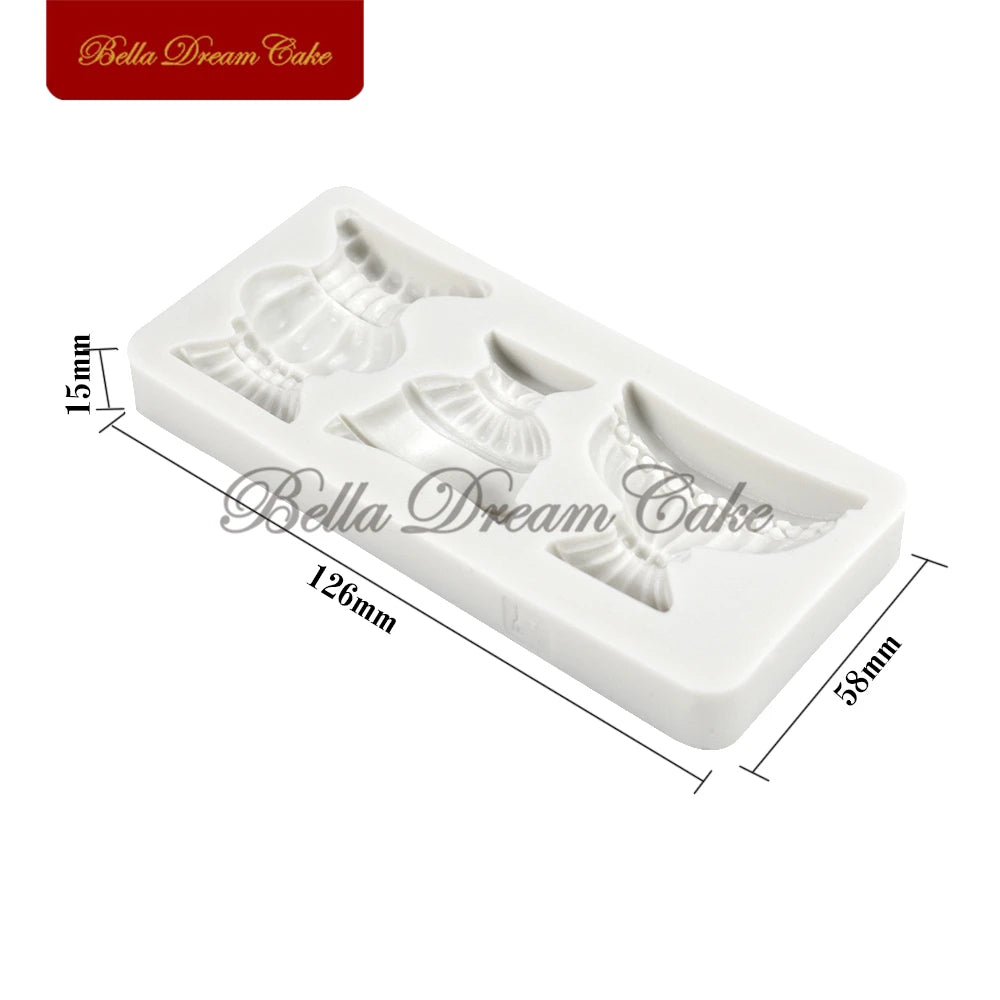 Silikonform Blumentopf und Vase für Fondant und Lebensmittel-Dekoration