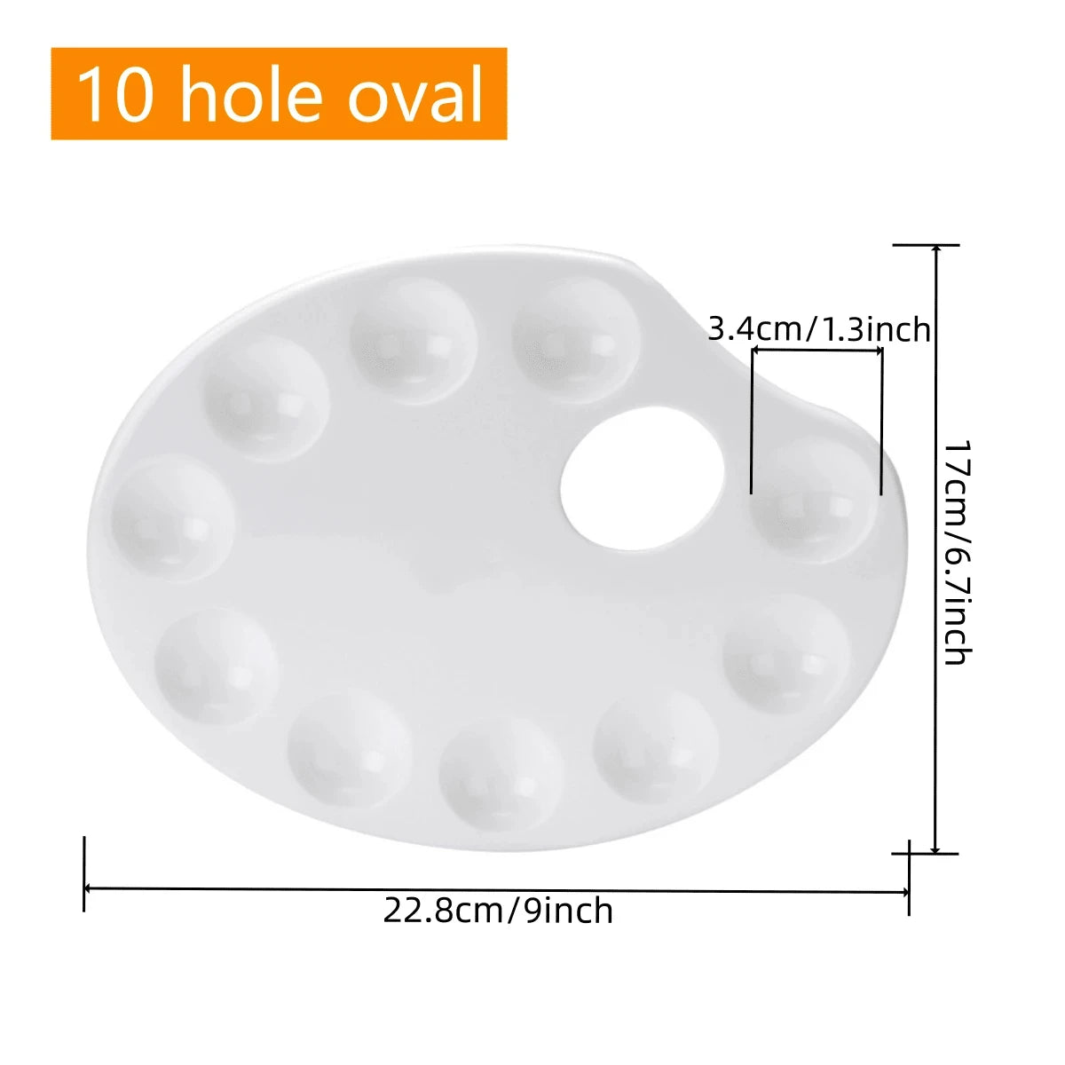 Vielseitiges 8er-Set weiße Kunststoff-Farbpaletten – ideal für Aquarell - DIY