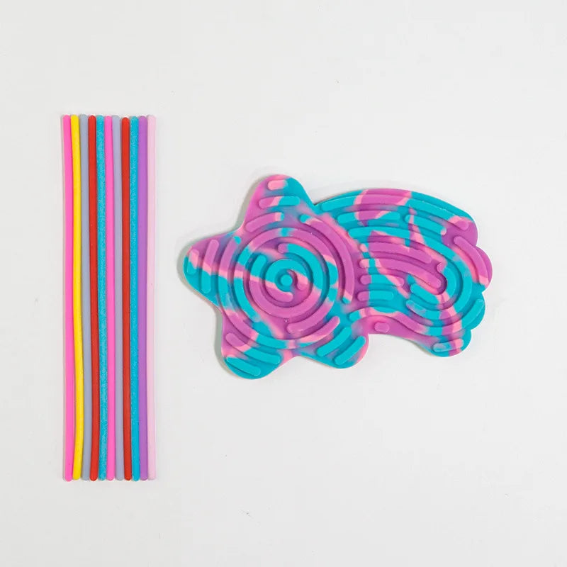 Sensorisches Silikon Aktivität Brett – Lernspiel - Zappeln Spielzeug Kinder