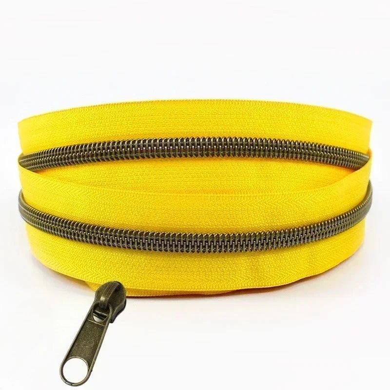 Nylon Reissverschlussband Nr 5 pro Meter mit Schiebern fuer Naehprojekte