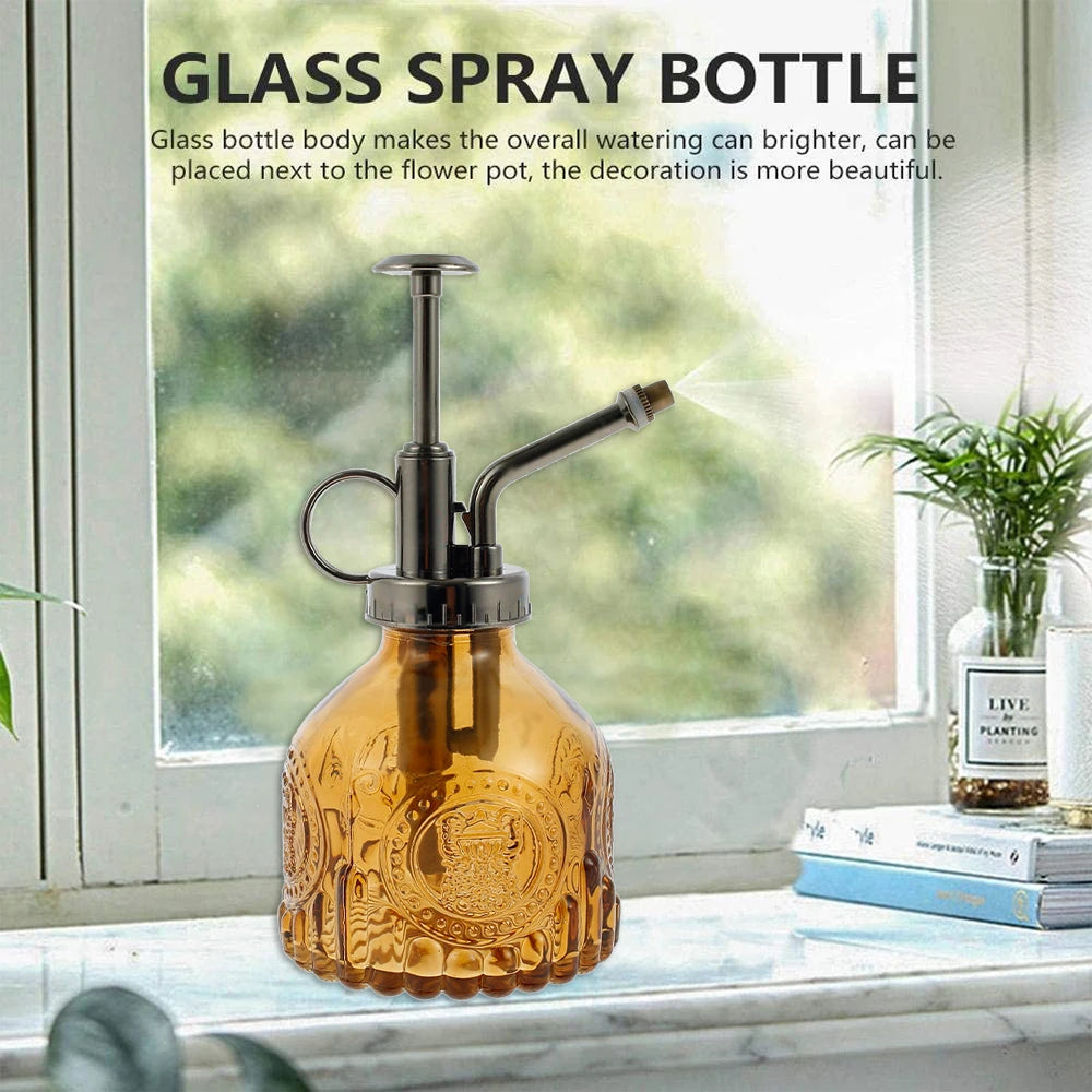 Vintage Glas Gießkanne mit Sprühfunktion für Pflanzenbewässerung