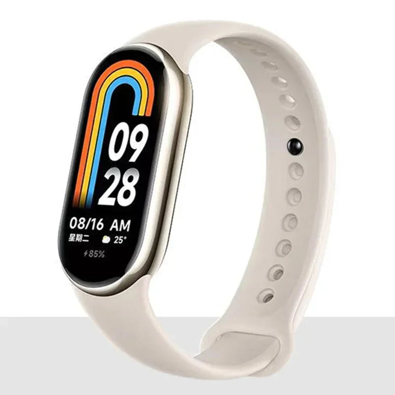 Atmungsaktives Silikon-Sportarmband kompatibel mit Mi Band 8 NFC