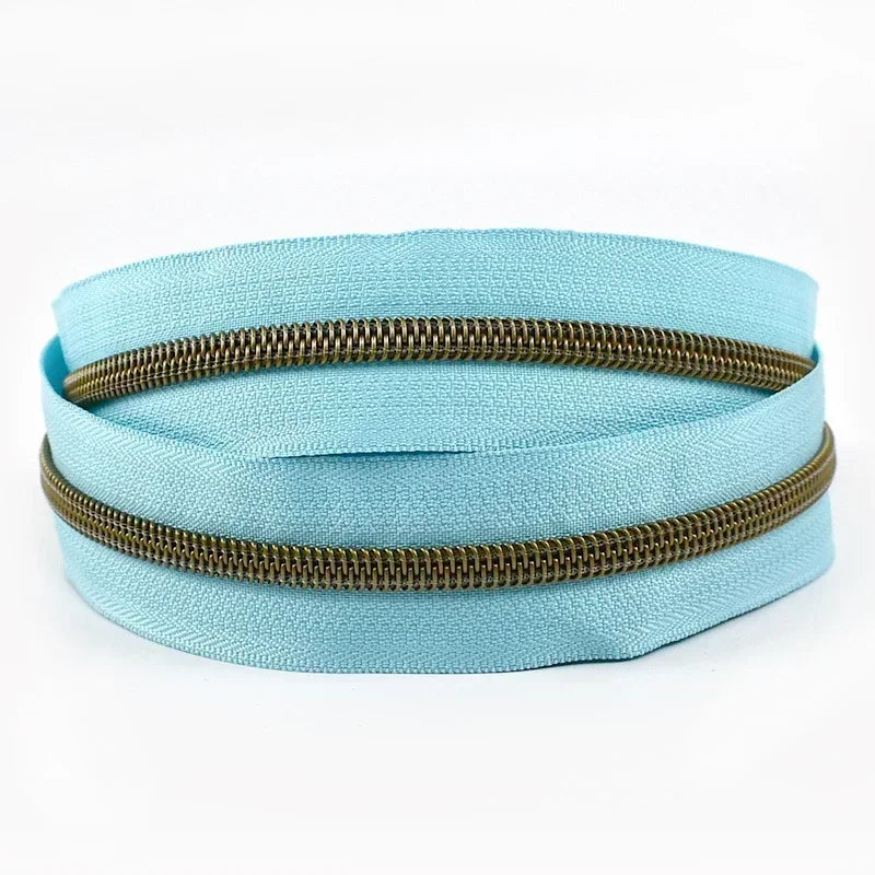 Nylon Reissverschlussband Nr 5 pro Meter mit Schiebern fuer Naehprojekte