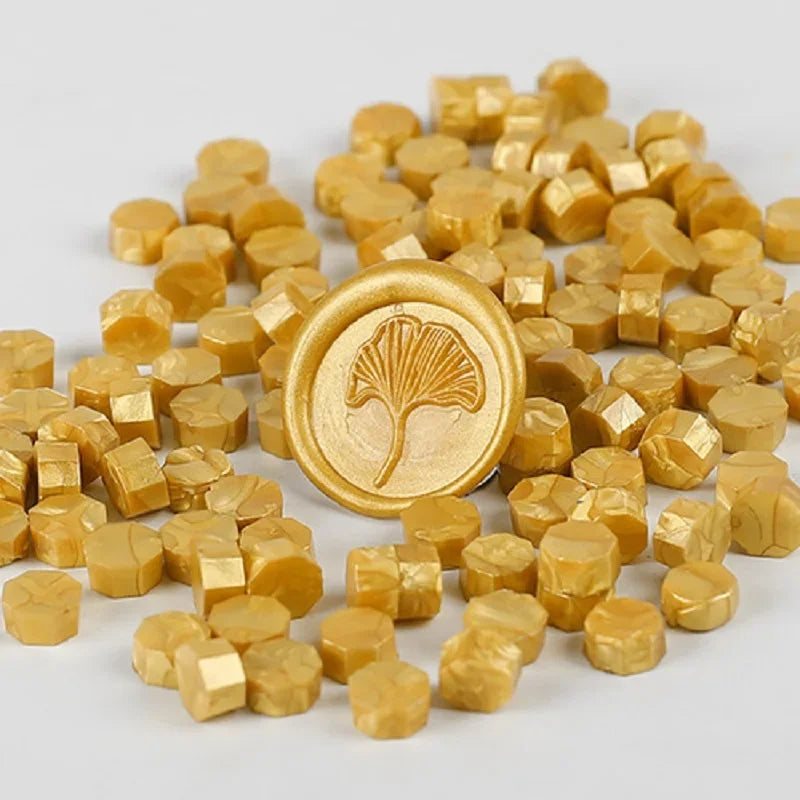 200 Stück Wachsdruckperlen für Siegel, Retro Versiegelung in Gold