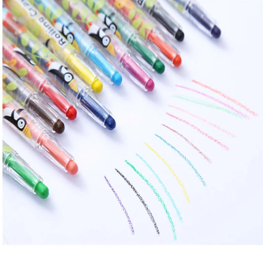 12-farbiger rotierender Buntstift Set für Zeichnung Skizze Ölgemälde