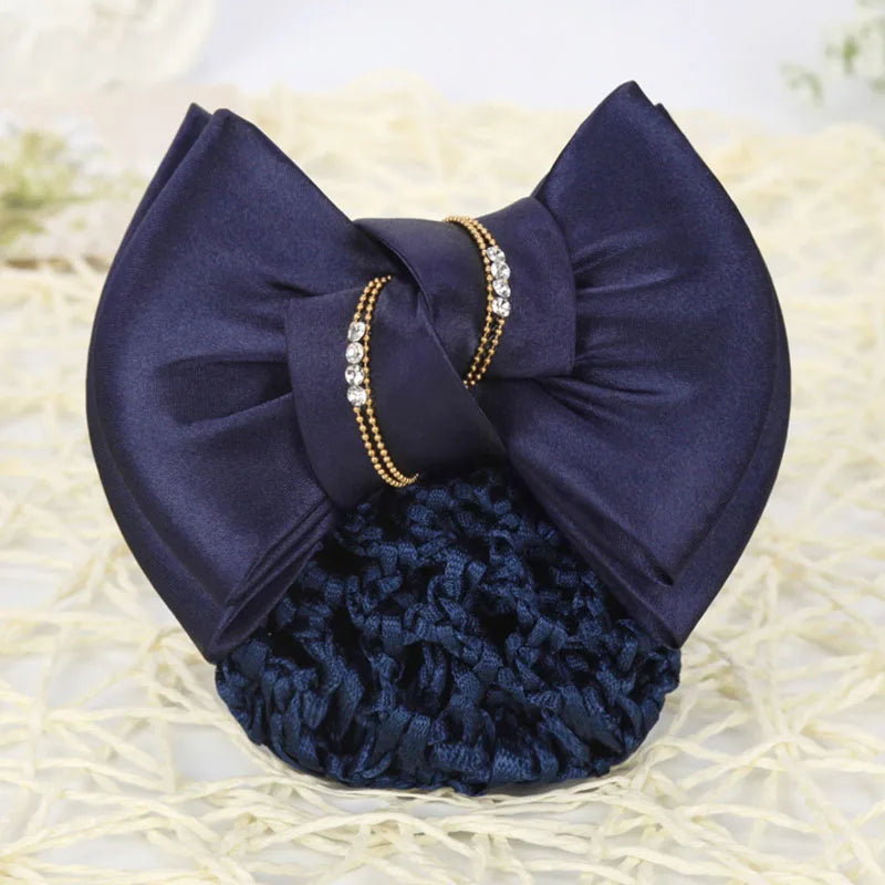 Elegante Satin Haarspange mit Netz für sicheren Halt – 11x9 cm Accessoire
