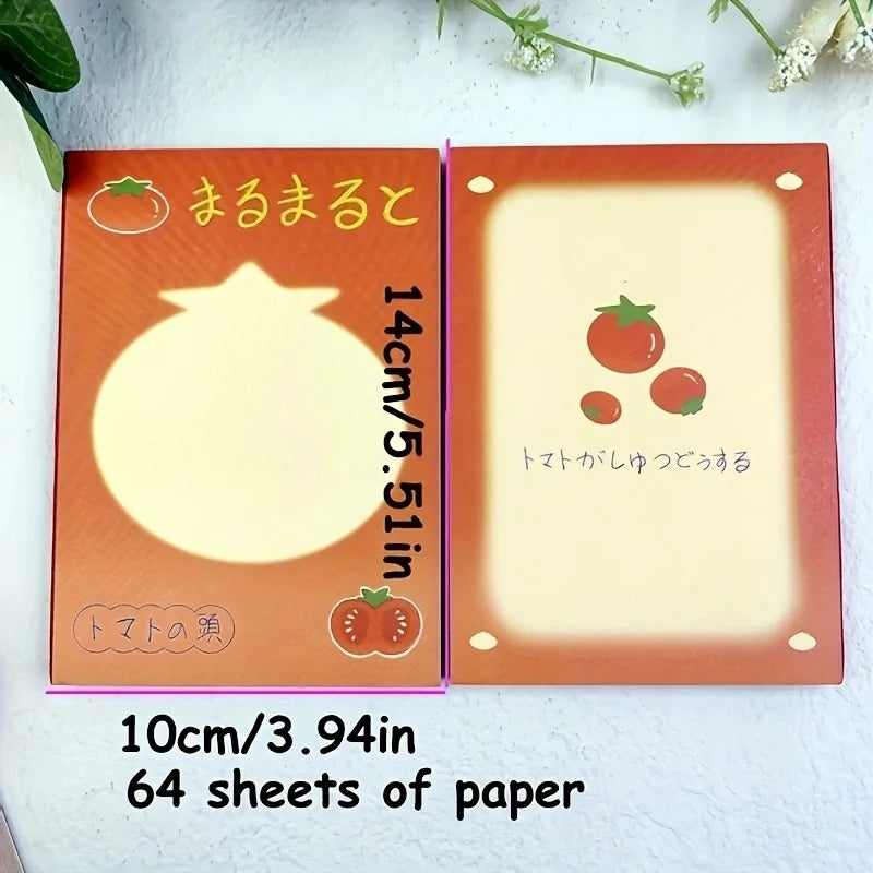 Notizbuch mit Tomatenmotiv, 64 bunte Seiten für DIY, Tagebuch - Scrapbooking