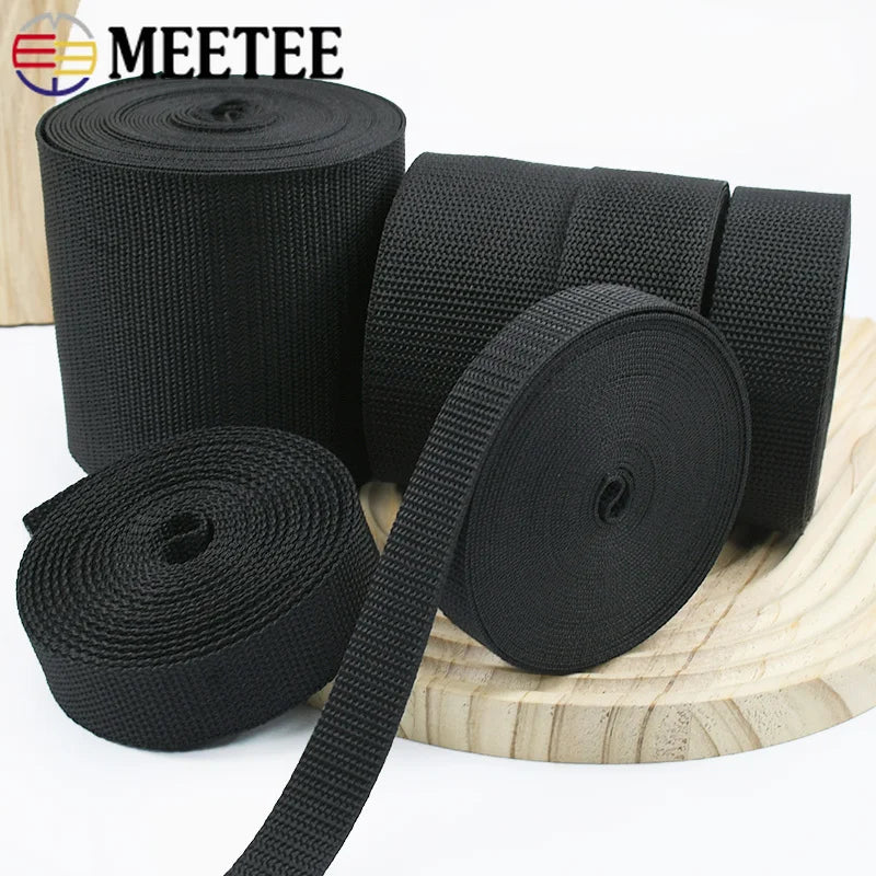 Nylon Gurtband 20-100mm Meterware schwarz für Rucksack Tasche DIY
