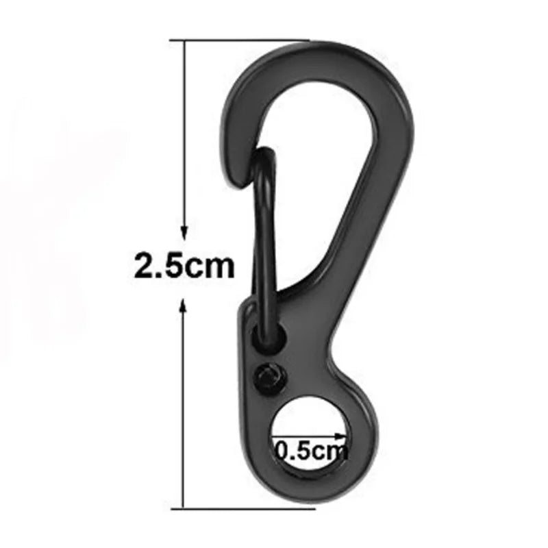 10 Stück Mini Federkarabiner Schlüsselbund Rucksack Haken Outdoor Camping EDC