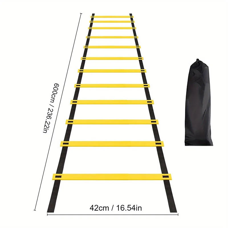 Agility-Leiter aus robustem Nylonseil – Flexibles Training in leuchtendem Gelb