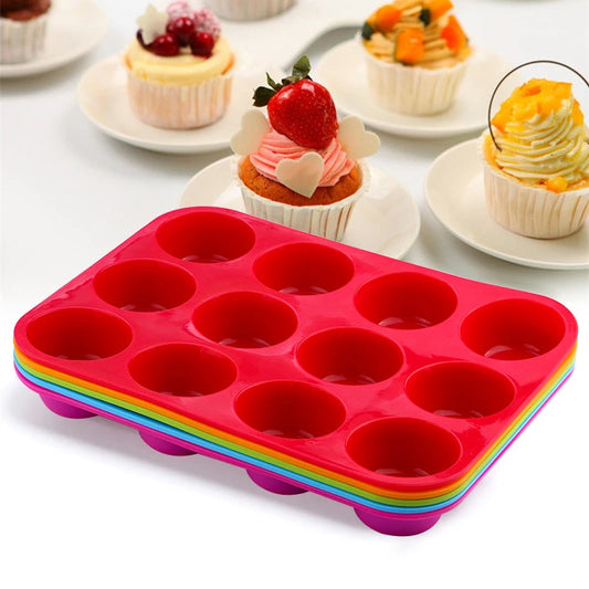 Silikon Mini-Muffin Backform 12 Mulden Antihaft DIY Cupcake Form