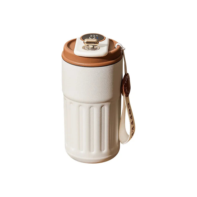 Smart Thermosflasche 450 ml Edelstahl 316 mit Temperaturanzeige - Sturzschutz