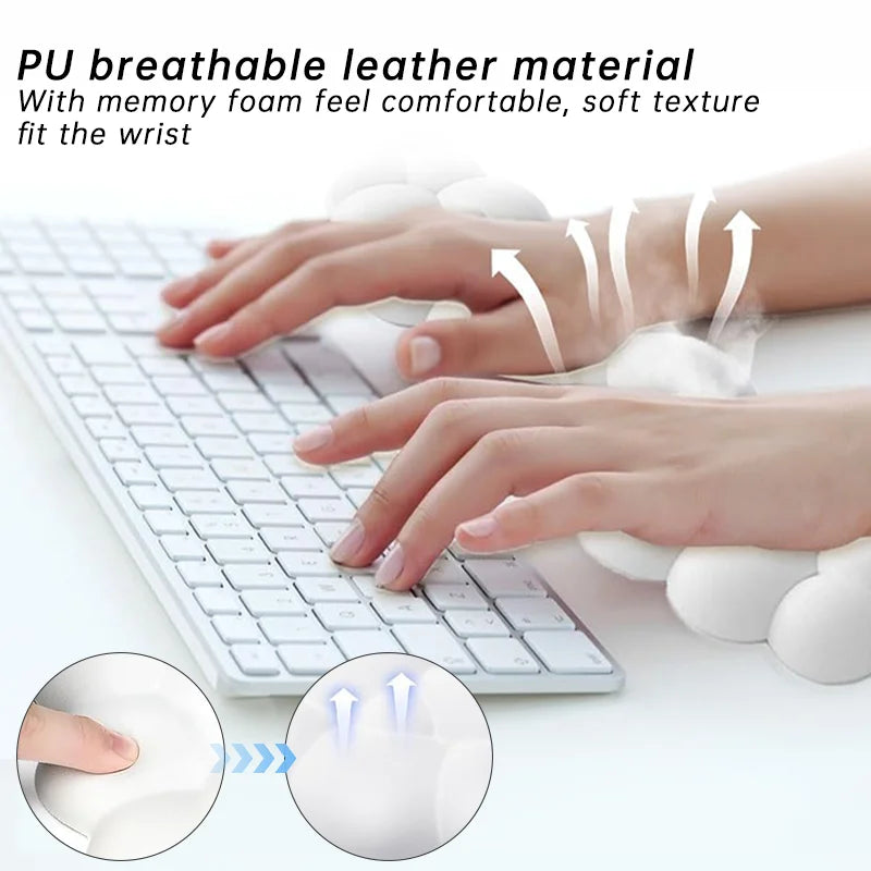 Ergonomische Handgelenkauflage Wolkenform mit Memory-Schaum und rutschfest