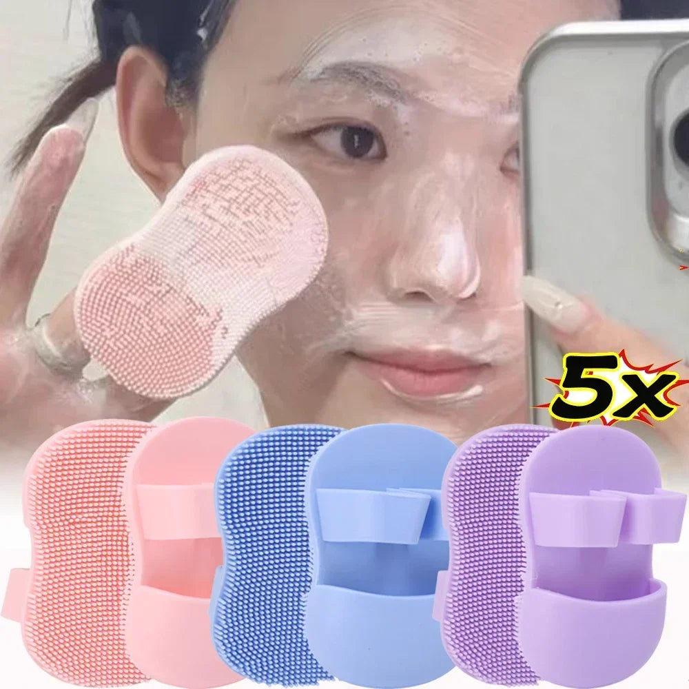 Silikon Gesichtsreinigungsbürste in 3 Farben manuelle Hautpflege Set