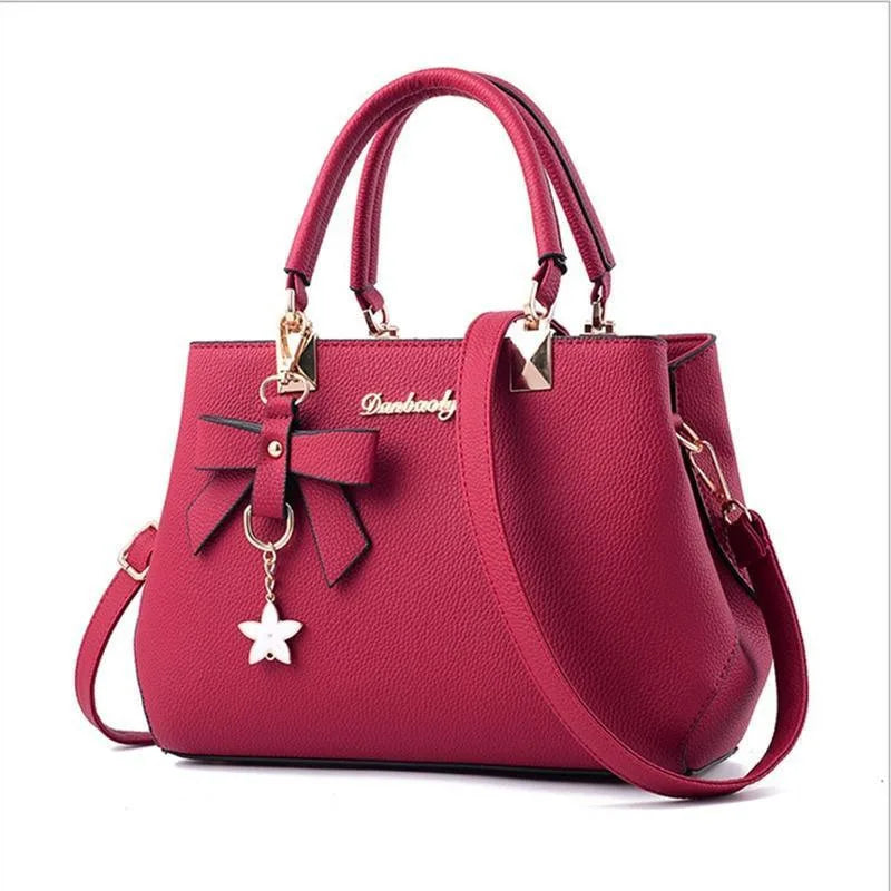 Elegante Damenhandtasche aus PU-Leder mit viel Stauraum - stylischen Details