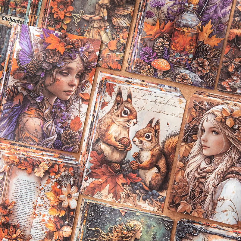 JIANQI 30 Blatt kreatives Sammelalbum mit Vintage Materialien