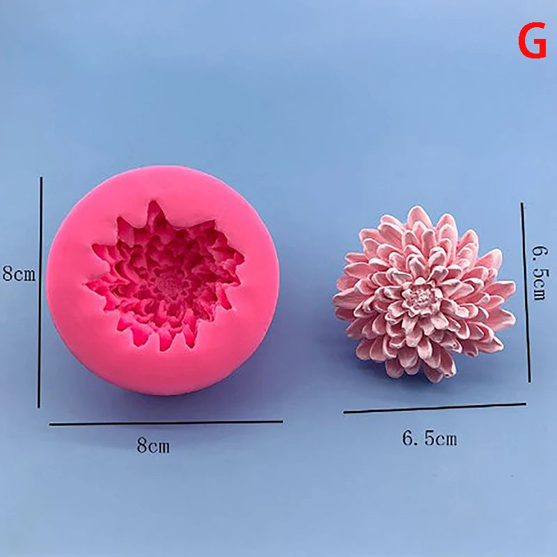 3D Silikonform Rose Blume für DIY Kuchen Fondant Seife Eis Dekor