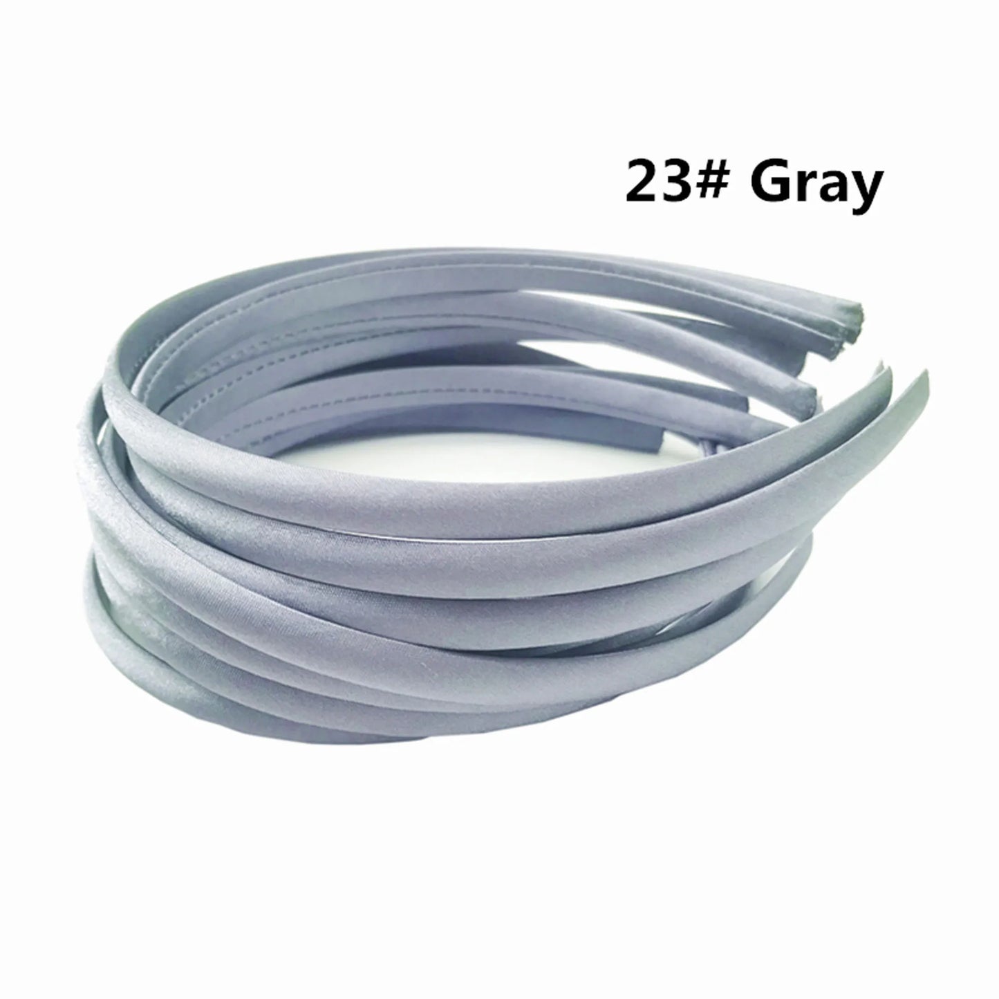 Stoffbezogenes Haarband 1 cm Breite Unisex 10/60 Stück bunte Farben