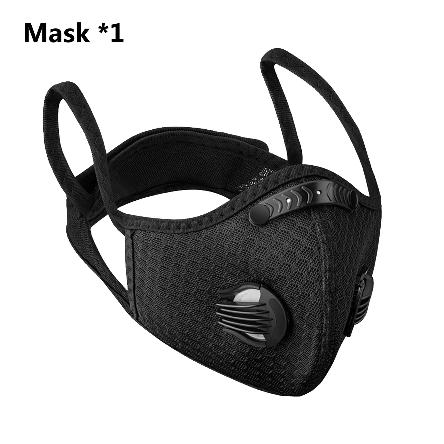 Atmungsaktive Sportmaske mit Aktivkohlefilter – waschbar, wiederverwendbar, Komfort für Männer