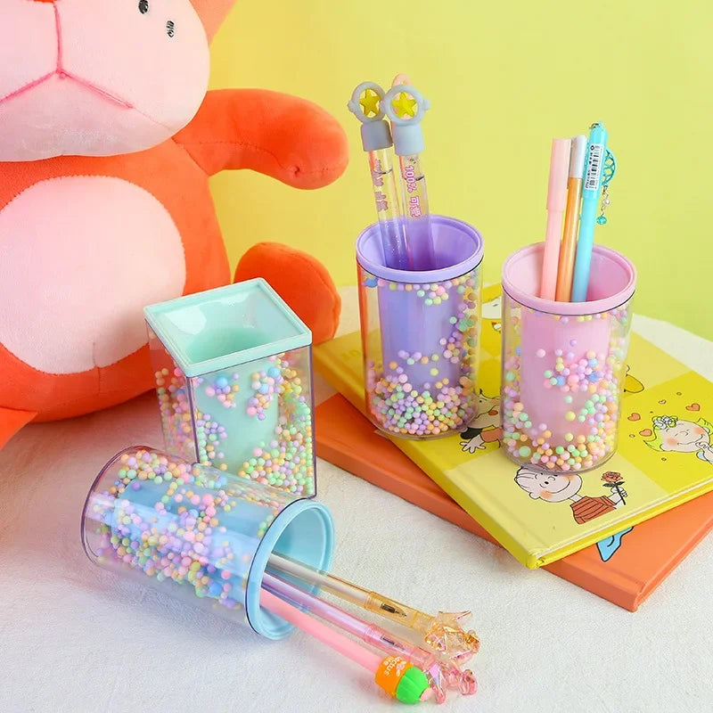 Kristall Stifthalter rund Schreibtisch Organizer für Schule Make-Up Pinsel