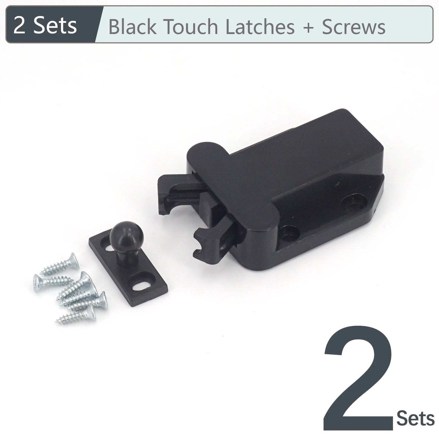 Touch-Riegel Set für grifflose Schranktüren – Push-to-Open Möbel Schranktür