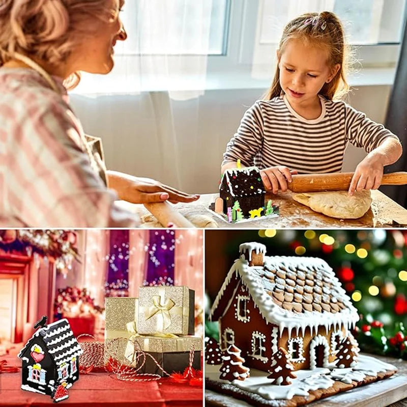 Silikonform Lebkuchenhaus für Kuchen- und Keksdekoration zu Weihnachten